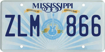 MS license plate ZLM866