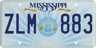 MS license plate ZLM883