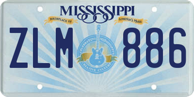 MS license plate ZLM886