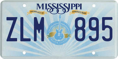 MS license plate ZLM895