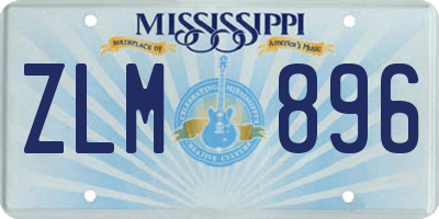 MS license plate ZLM896