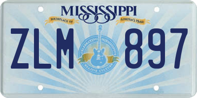 MS license plate ZLM897