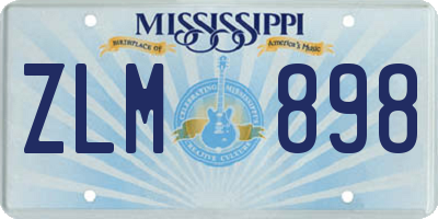 MS license plate ZLM898