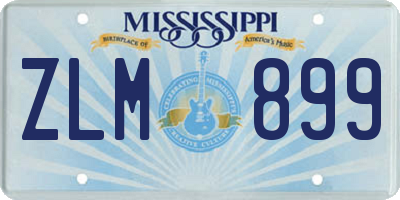 MS license plate ZLM899