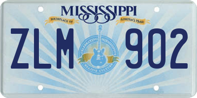 MS license plate ZLM902