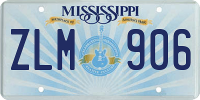 MS license plate ZLM906