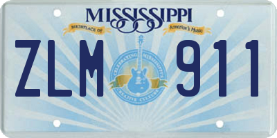 MS license plate ZLM911
