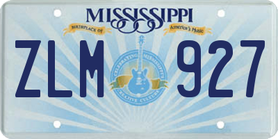 MS license plate ZLM927