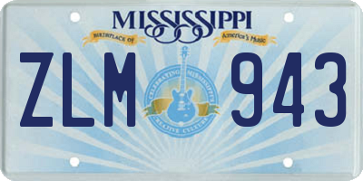 MS license plate ZLM943