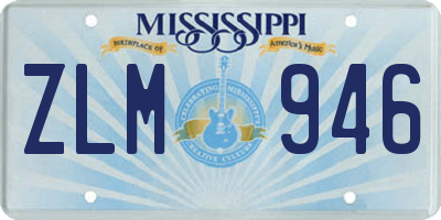 MS license plate ZLM946