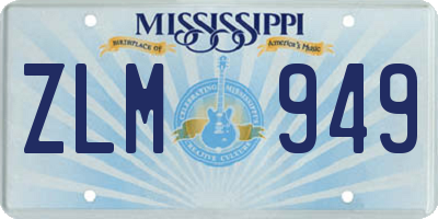 MS license plate ZLM949