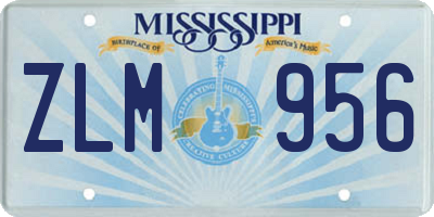 MS license plate ZLM956