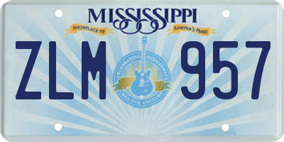 MS license plate ZLM957