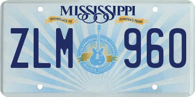 MS license plate ZLM960