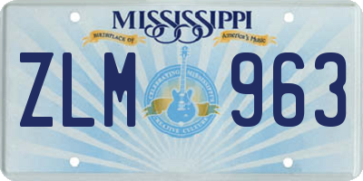 MS license plate ZLM963
