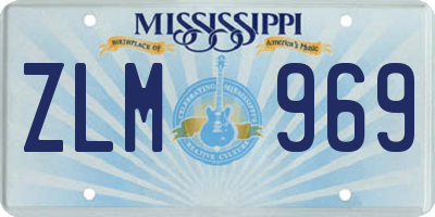 MS license plate ZLM969