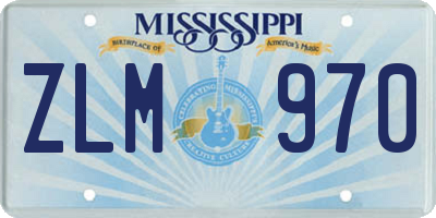 MS license plate ZLM970