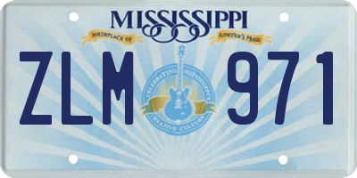 MS license plate ZLM971