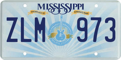 MS license plate ZLM973