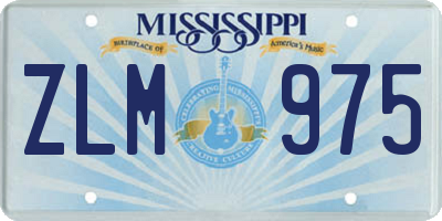 MS license plate ZLM975