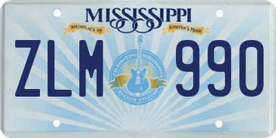 MS license plate ZLM990