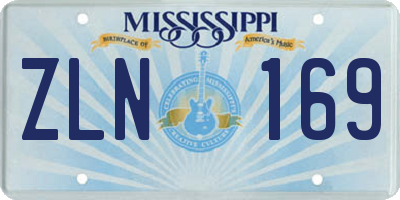 MS license plate ZLN169