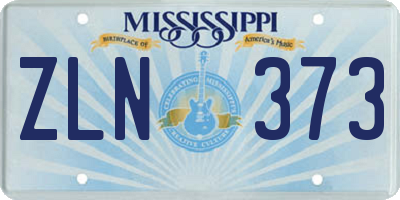 MS license plate ZLN373