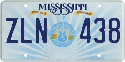 MS license plate ZLN438