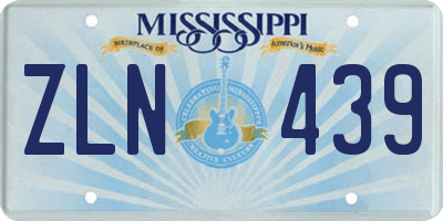 MS license plate ZLN439
