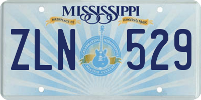 MS license plate ZLN529