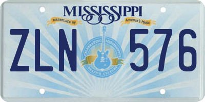 MS license plate ZLN576