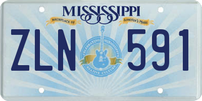 MS license plate ZLN591