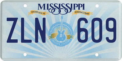 MS license plate ZLN609
