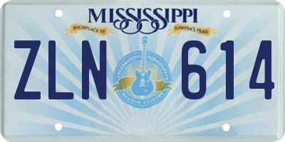 MS license plate ZLN614