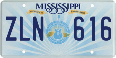 MS license plate ZLN616