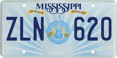 MS license plate ZLN620