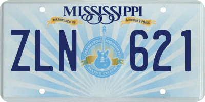 MS license plate ZLN621