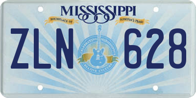 MS license plate ZLN628