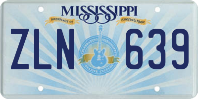 MS license plate ZLN639
