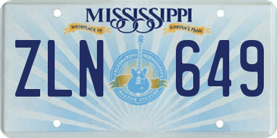 MS license plate ZLN649