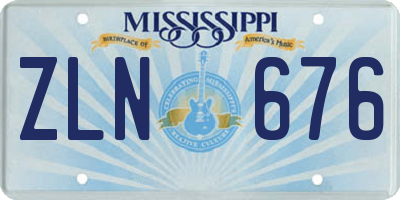 MS license plate ZLN676
