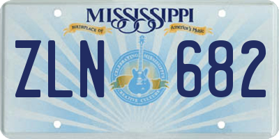 MS license plate ZLN682
