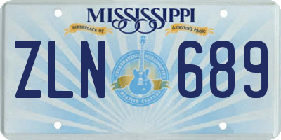 MS license plate ZLN689