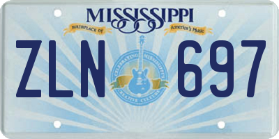 MS license plate ZLN697