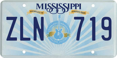 MS license plate ZLN719
