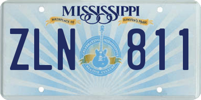 MS license plate ZLN811