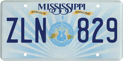 MS license plate ZLN829
