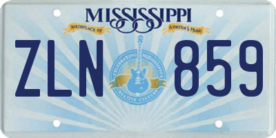 MS license plate ZLN859