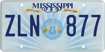 MS license plate ZLN877