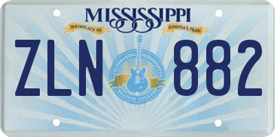 MS license plate ZLN882